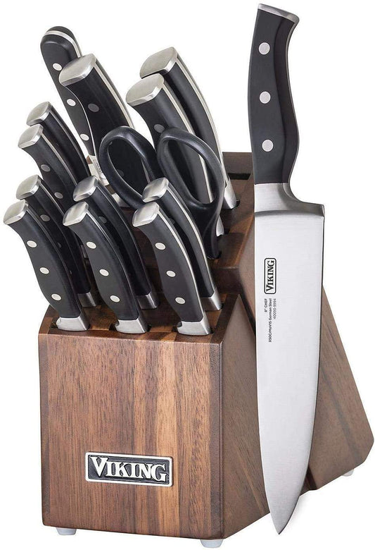 Viking 15-Piece Knife Set With Wood Block - Fit2marts.com