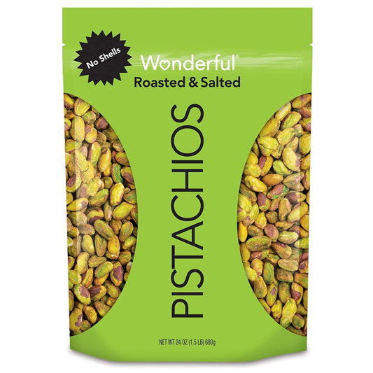 Wonderful Pistachios Shelled, Roasted and Salted (24 oz.) - Fit2marts.com