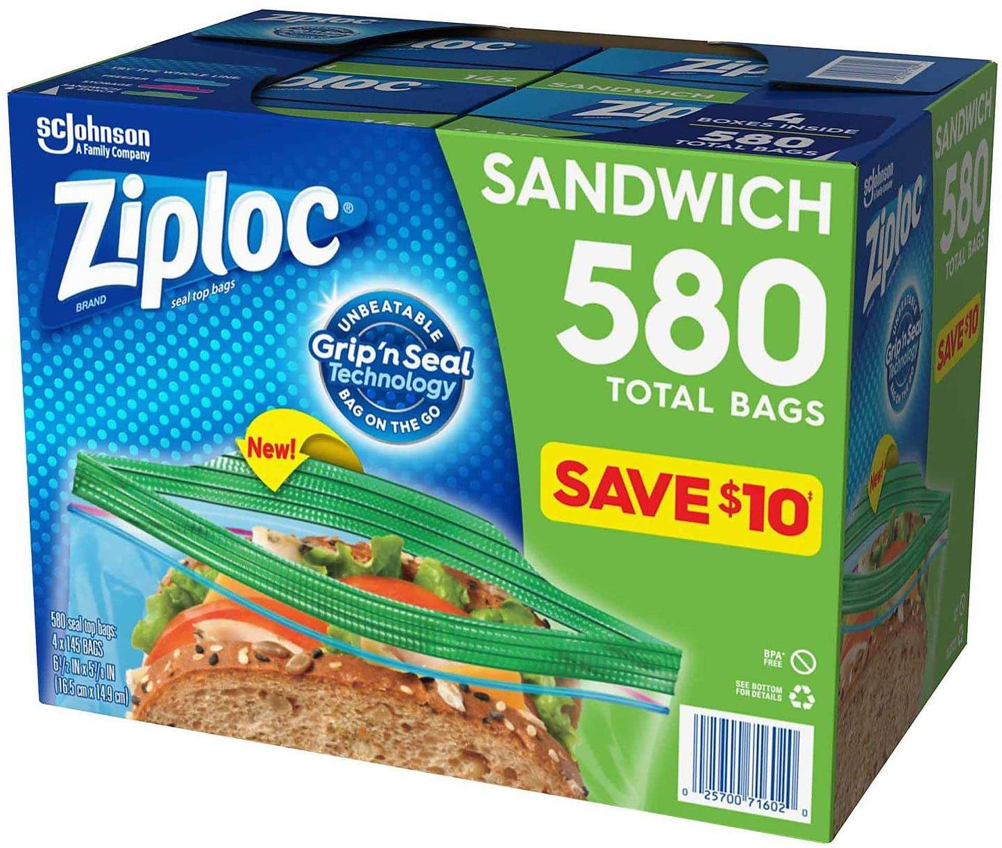 Ziploc Sandwich Bag (580 ct.) - Fit2marts.com