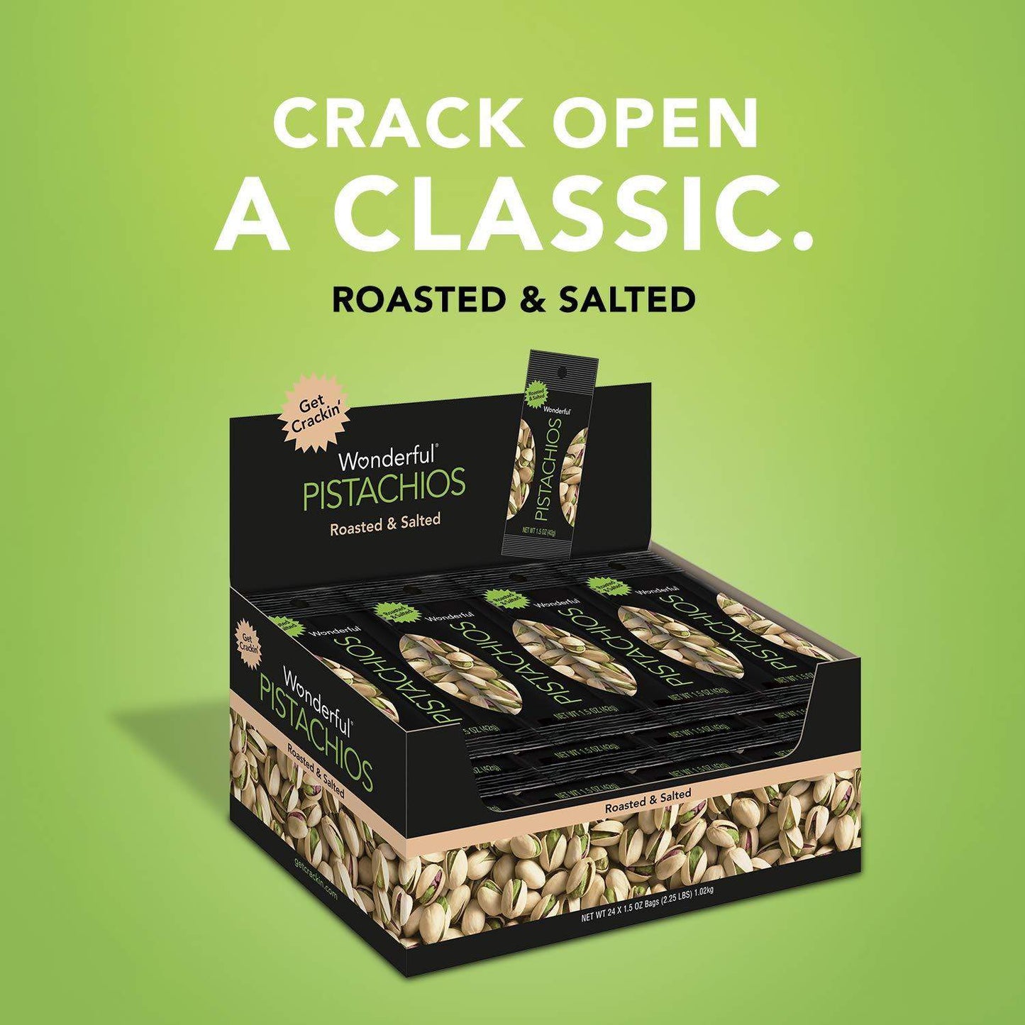 Wonderful Pistachios, Roasted and Salted (1.5 oz., 24 ct.) - Fit2marts.com