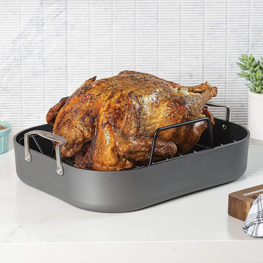 Viking 16" Hard Anodized Nonstick Roaster with Rack - Fit2marts.com